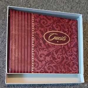 NITB, Hallmark, Elegant Burgundy Guest Book